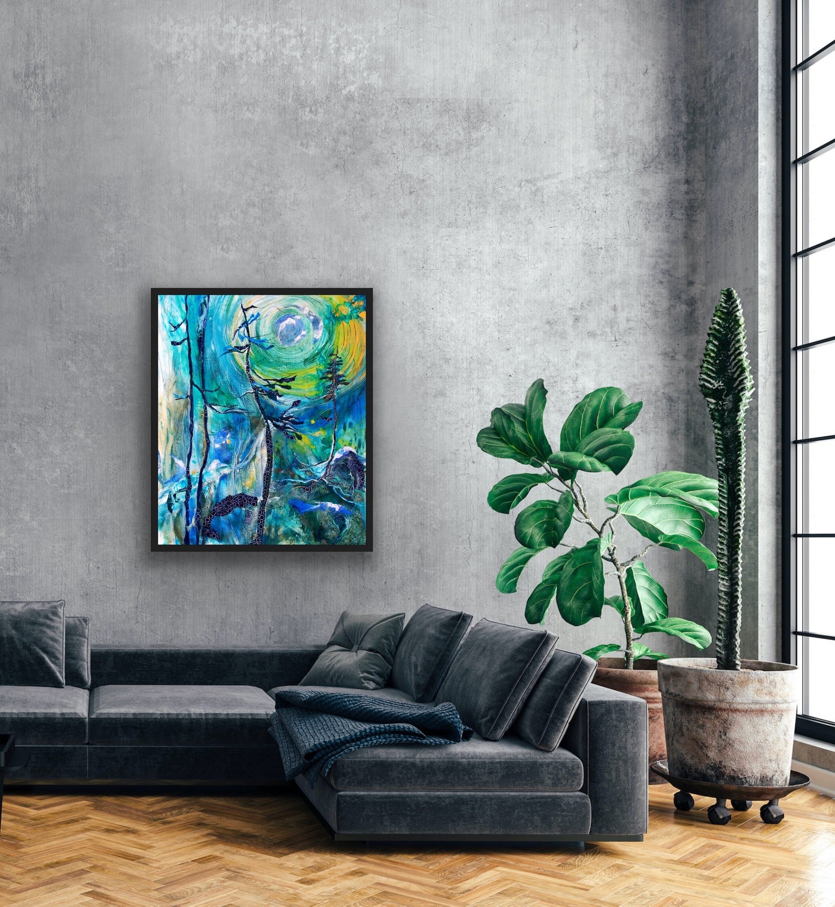 Abstract painting by Gillian Schultze